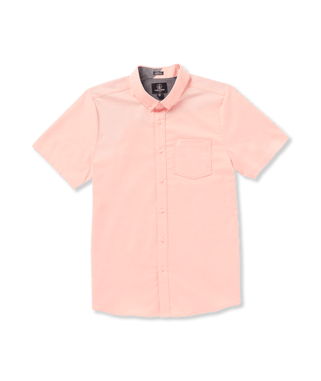 VOLCOM Everett Oxford Short Sleeve Button Up Salmon Men's Short Sleeve Button Up Shirts Volcom 