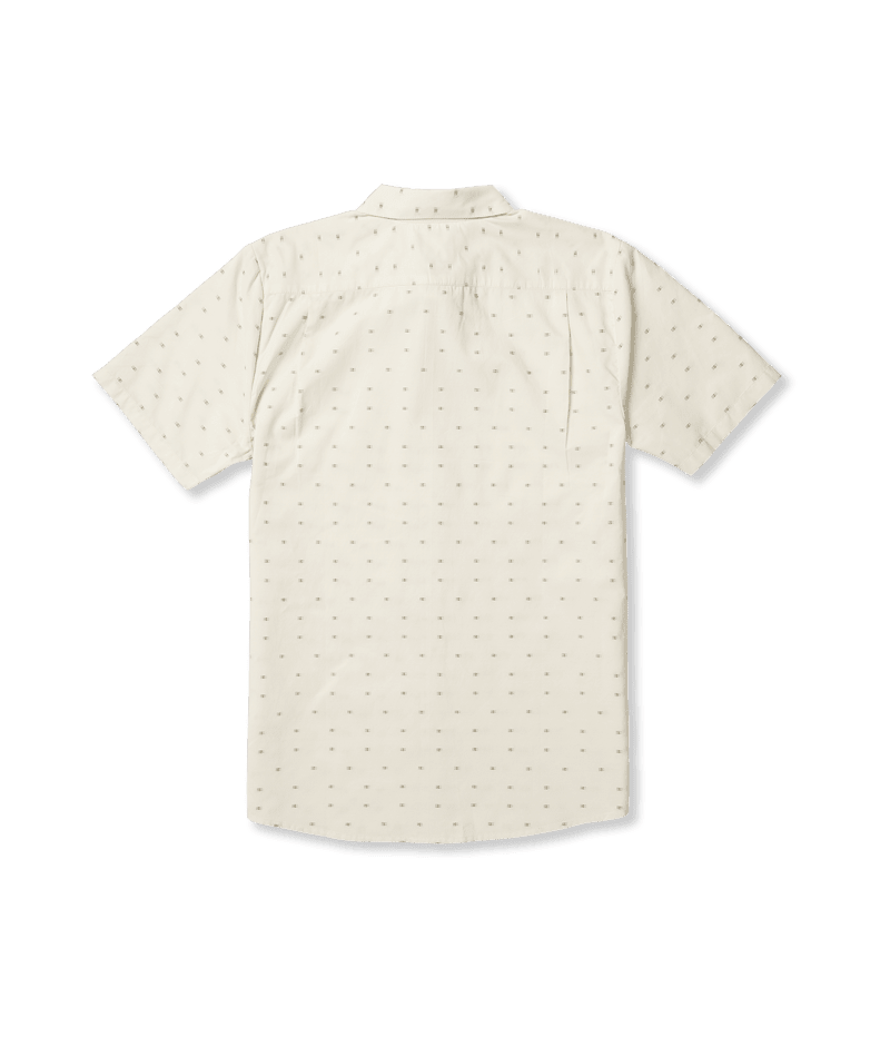 VOLCOM Crownstone Short Sleeve Button-Up Shirt Off White Men's Short Sleeve Button Up Shirts Volcom 
