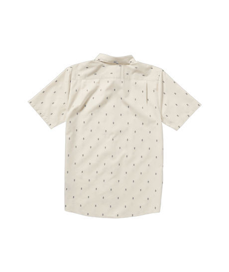 VOLCOM Bankstone Short Sleeve Button Up Dirty White Men's Long Sleeve Button Up Shirts Volcom 