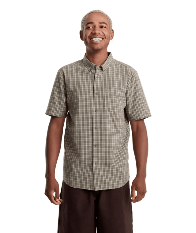 VOLCOM Brewster Short Sleeve Button Up Dirty White Men's Short Sleeve Button Up Shirts Volcom 