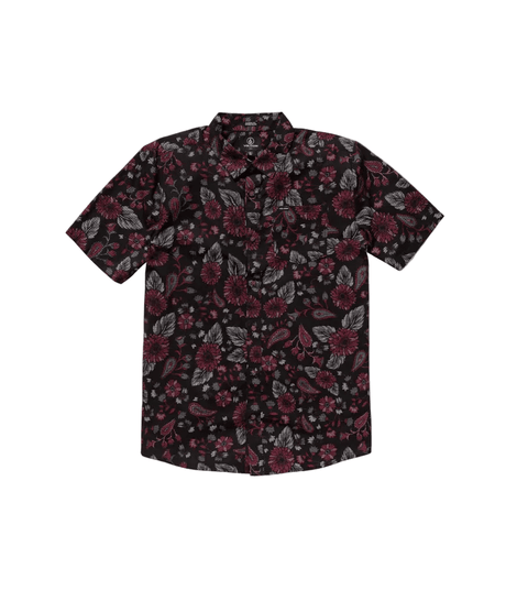 VOLCOM Scaler Stone Short Sleeve Button Up Black Men's Short Sleeve Button Up Shirts Volcom 