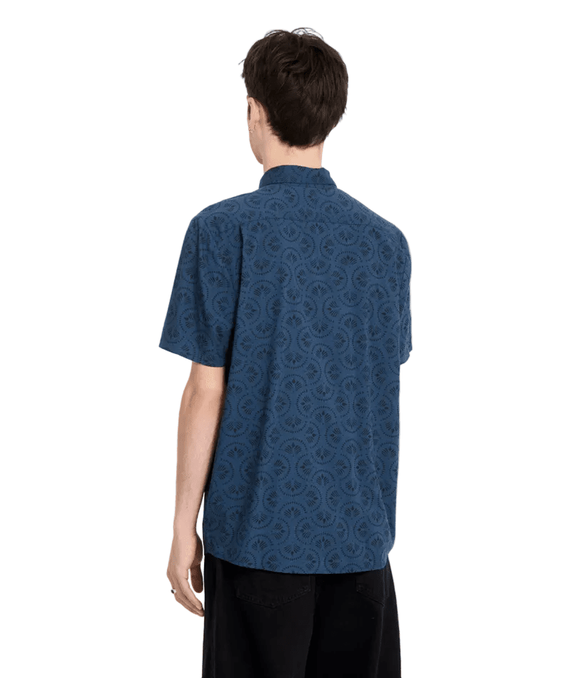VOLCOM Scaler Stone Short Sleeve Button Up Midnight Blue Men's Short Sleeve Button Up Shirts Volcom 