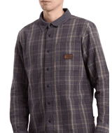 VOLCOM Stonevise Long Sleeve Flannel Asphalt Black Men's Flannel Shirts Volcom 