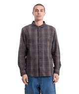 VOLCOM Stonevise Long Sleeve Flannel Asphalt Black Men's Flannel Shirts Volcom 