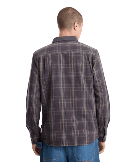 VOLCOM Stonevise Long Sleeve Flannel Asphalt Black Men's Flannel Shirts Volcom 