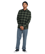 VOLCOM Caden Plaid Flannel Black Men's Long Sleeve Button Up Shirts Volcom 