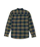 VOLCOM Caden Plaid Flannel Navy Men's Long Sleeve Button Up Shirts Volcom 