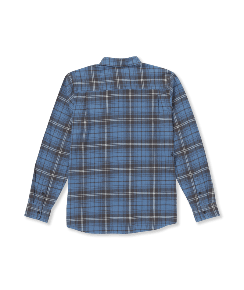 VOLCOM Caden Plaid Long Sleeve Button Up Blueberry Men's Long Sleeve Button Up Shirts Volcom 