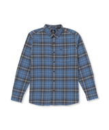 VOLCOM Caden Plaid Long Sleeve Button Up Blueberry Men's Long Sleeve Button Up Shirts Volcom 
