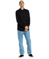 VOLCOM Date Knight Long Sleeve Button Up Black Men's Long Sleeve Button Up Shirts Volcom 