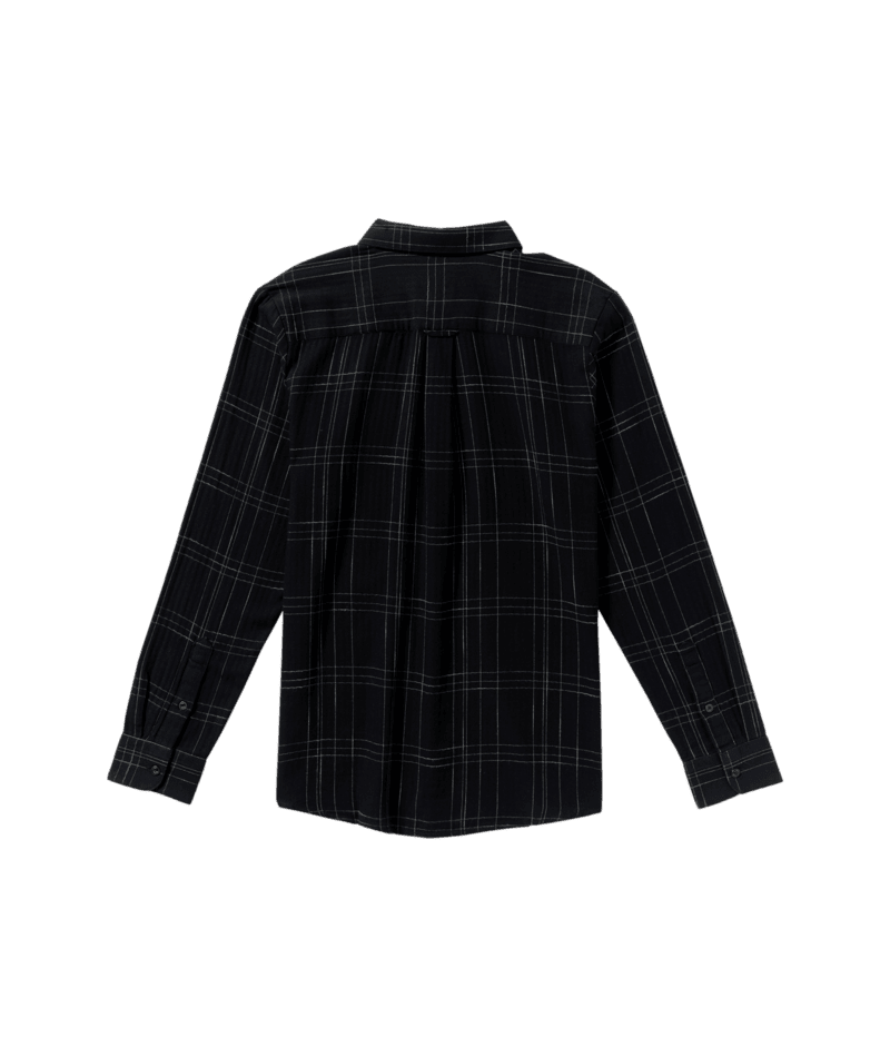 VOLCOM Date Knight Long Sleeve Button Up Black Men's Long Sleeve Button Up Shirts Volcom 