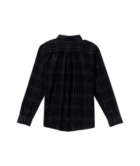 VOLCOM Date Knight Long Sleeve Button Up Black Men's Long Sleeve Button Up Shirts Volcom 