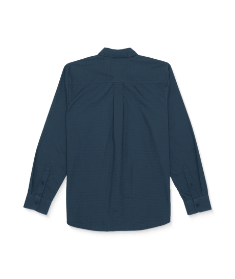 VOLCOM Date Knight Long Sleeve Button Up Navy Men's Long Sleeve Button Up Shirts Volcom 