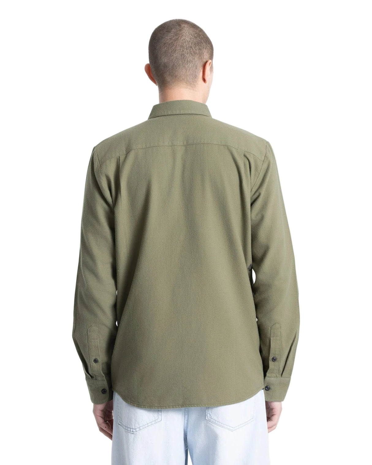 VOLCOM Caden Long Sleeve Button Up Dark Olive Men's Long Sleeve Button Up Shirts Volcom 