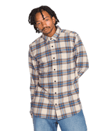 VOLCOM Caden Plaid Long Sleeve Button Up Light Khaki Men's Long Sleeve Button Up Shirts Volcom 