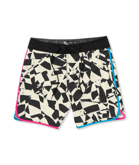VOLCOM Lido Print Trunk Black/White Men's Boardshorts Volcom 