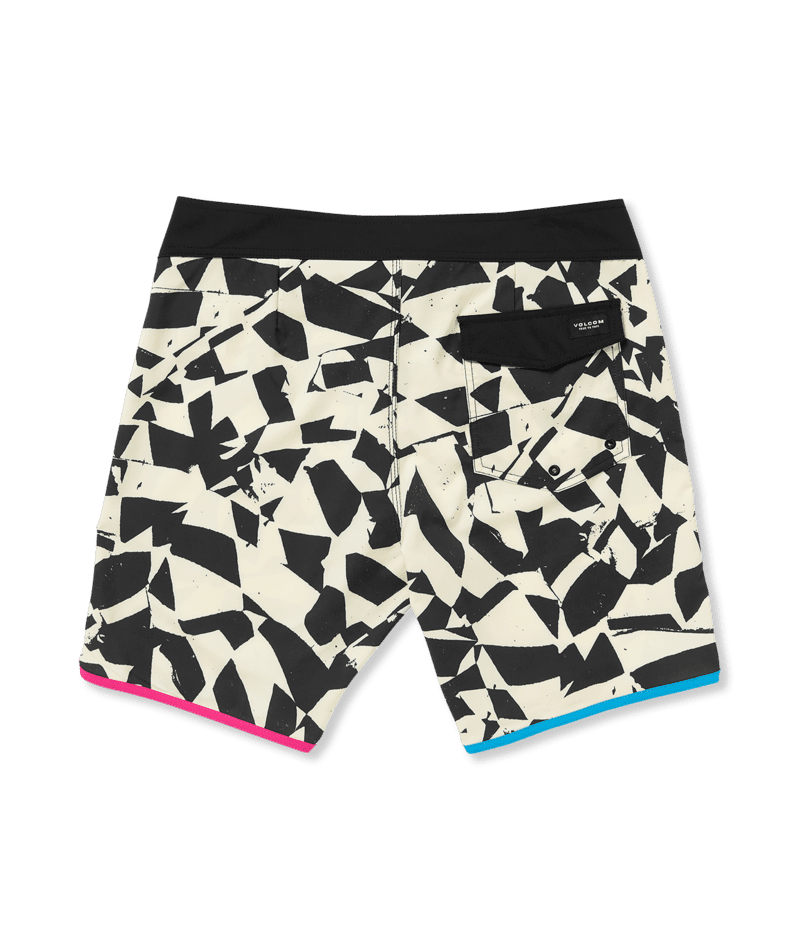 VOLCOM Lido Print Trunk Black/White Men's Boardshorts Volcom 