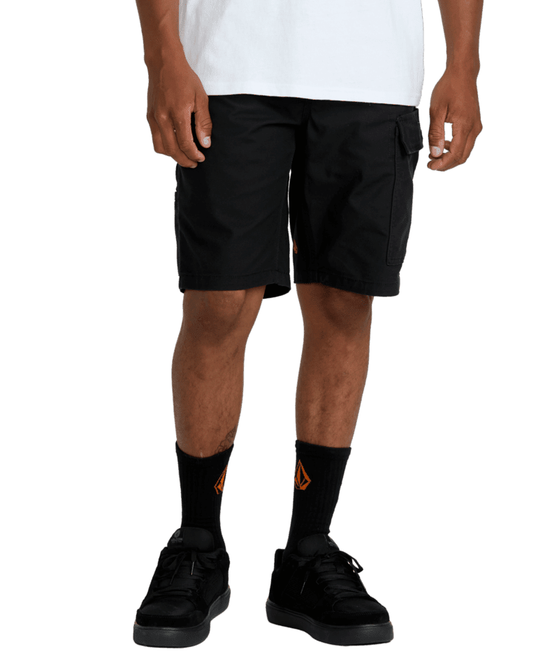 VOLCOM Workwear Caliper II Relaxed Work Short Black Men's Walkshorts Volcom 