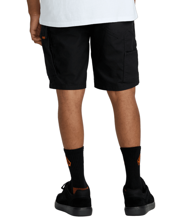 VOLCOM Workwear Caliper II Relaxed Work Short Black Men's Walkshorts Volcom 