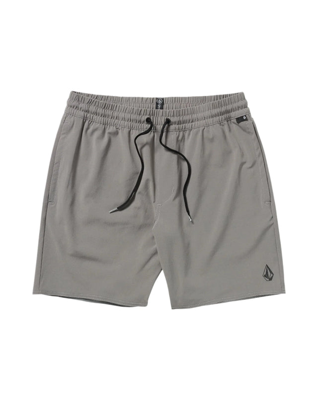 VOLCOM Nomoly Elastic Waist Shorts Pewter Men's Hybrid Shorts Volcom 