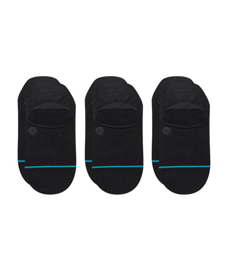 STANCE Icon No Show Socks 3 Pack Black Men's Socks Stance 