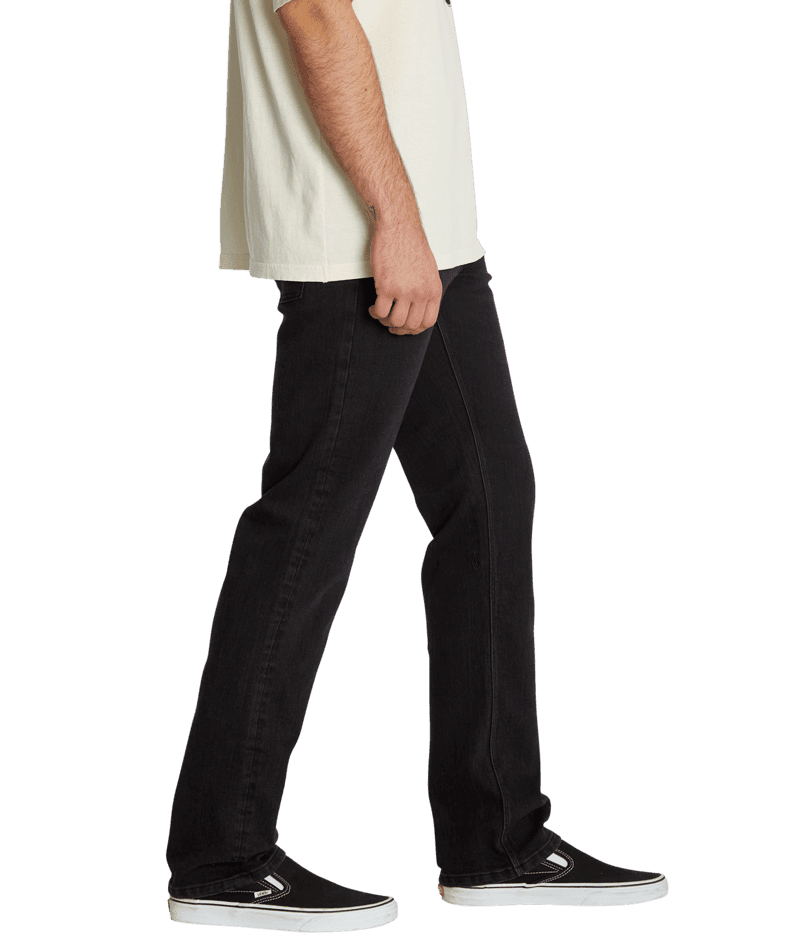 VOLCOM Solver Modern Fit Jeans Black Out Men's Denim Volcom 