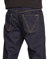 VOLCOM Pipe Dream Denim Pants Rinse Men's Denim Volcom 