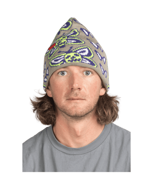 CORDUROY Skullfly Beanie Stone Grey Men's Beanies Corduroy 