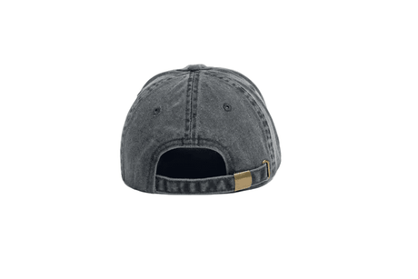 AUTUMN Washed 6 Panel Strapback Hat Black Men's Hats Autumn 
