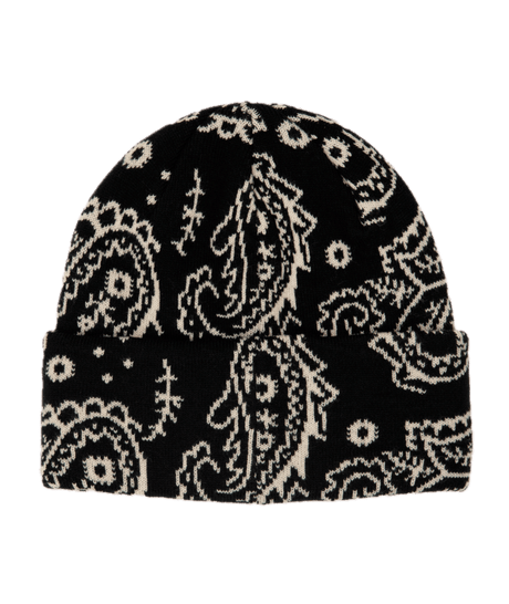 CORDUROY Paisley Beanie Black Men's Beanies Corduroy 
