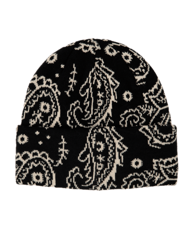 CORDUROY Paisley Beanie Black Men's Beanies Corduroy 