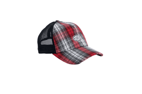 CORDUROY Plaid Trucker Hat Red Men's Hats Corduroy 