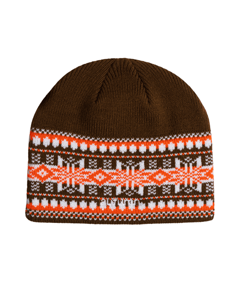 AUTUMN Warp Skully Beanie Brown Men's Beanies Autumn 