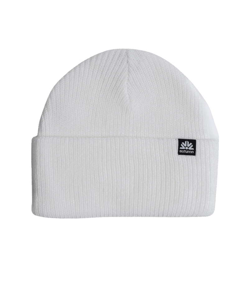 AUTUMN Simple Solid Beanie White Men's Beanies Autumn 