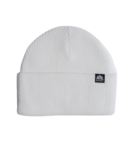 AUTUMN Simple Solid Beanie White Men's Beanies Autumn 