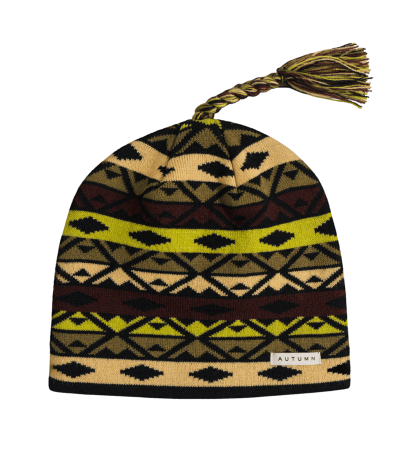 AUTUMN Piste Tassle Beanie Black Men's Beanies Autumn 