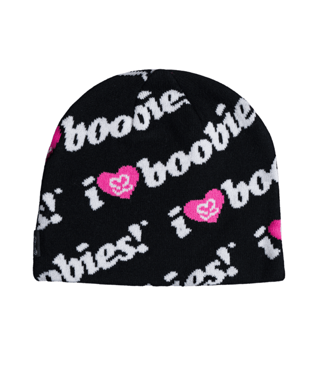 CORDUROY Keep A Breast Skully Beanie Black Men's Beanies Corduroy 