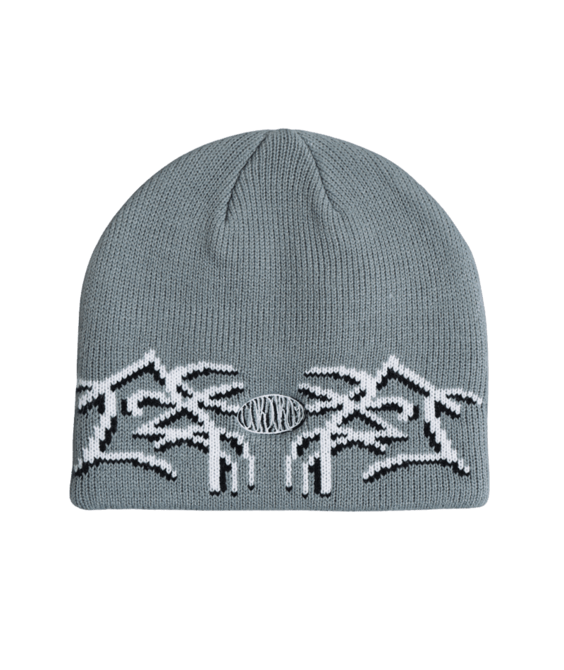 CORDUROY Airbrush By Egan Wint Skully Beanie Light Blue Men's Beanies Corduroy 