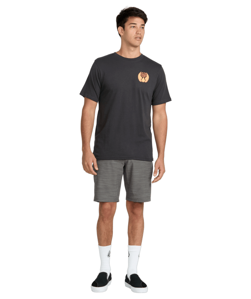 VOLCOM Slub Frickin Cross Shred Hybrid Shorts Pewter Men's Hybrid Shorts Volcom 