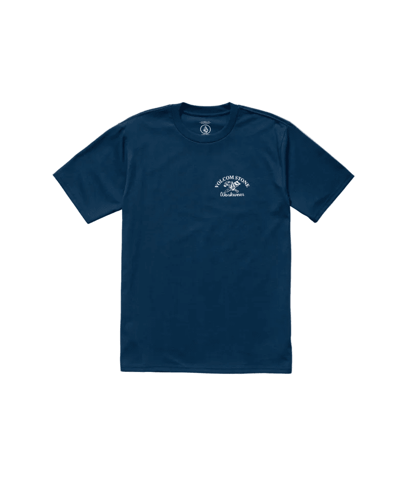 VOLCOM Crosscut Workwear T-Shirt Dust Bowl Indigo Men's Short Sleeve T-Shirts Volcom 