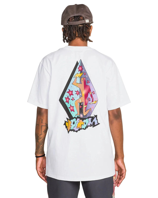 VOLCOM Star Shields Featured Artist T-Shirt White Men's Short Sleeve T-Shirts Volcom 