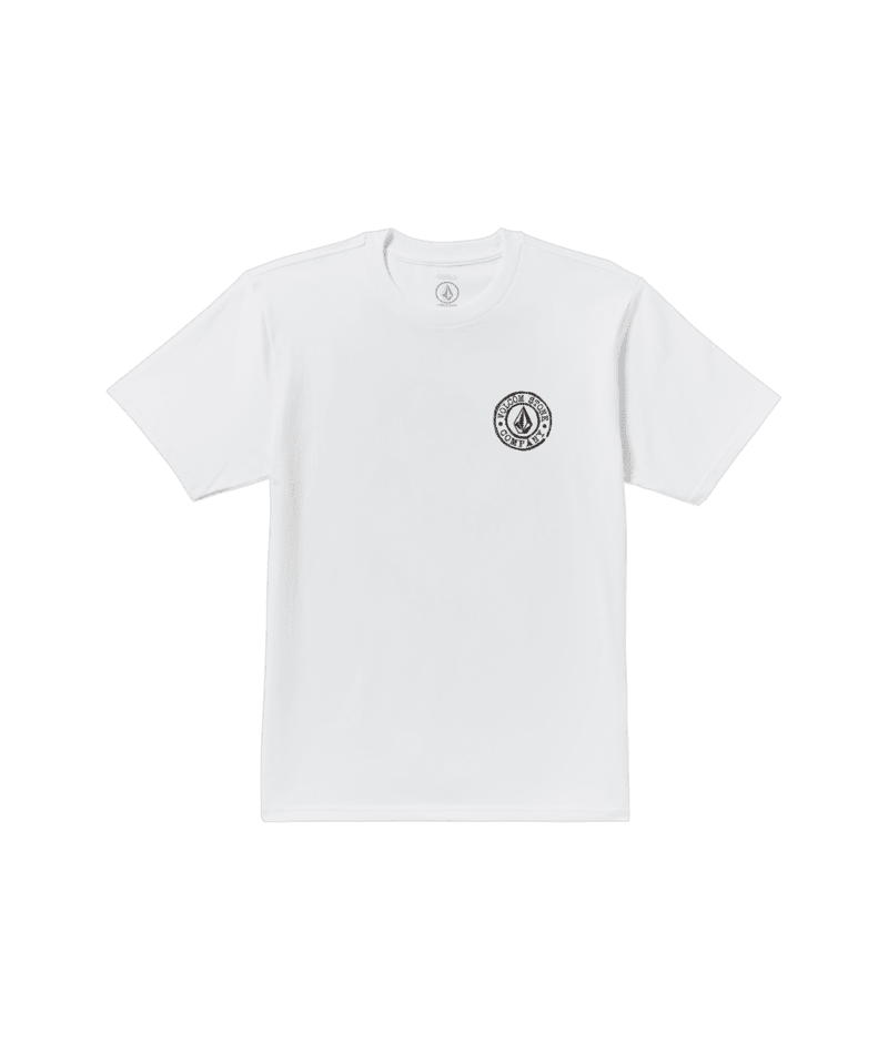 VOLCOM Logo Stamp T-Shirt White Men's Short Sleeve T-Shirts Volcom 