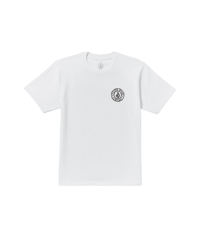 VOLCOM Logo Stamp T-Shirt White Men's Short Sleeve T-Shirts Volcom 