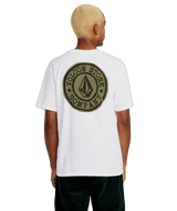 VOLCOM Logo Stamp T-Shirt White Men's Short Sleeve T-Shirts Volcom 