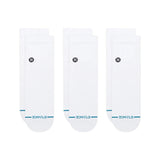 STANCE Icon Quarter Socks 3 Pack White Men's Socks Stance 