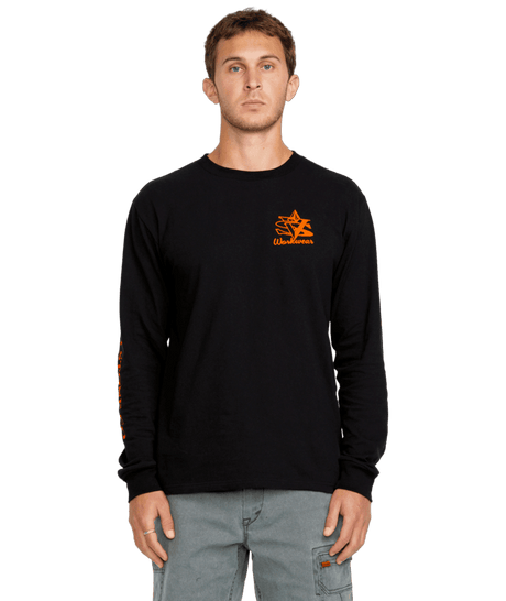 VOLCOM Workwear Excavator Long Sleeve T-Shirt Black Men's Long Sleeve T-Shirts Volcom 