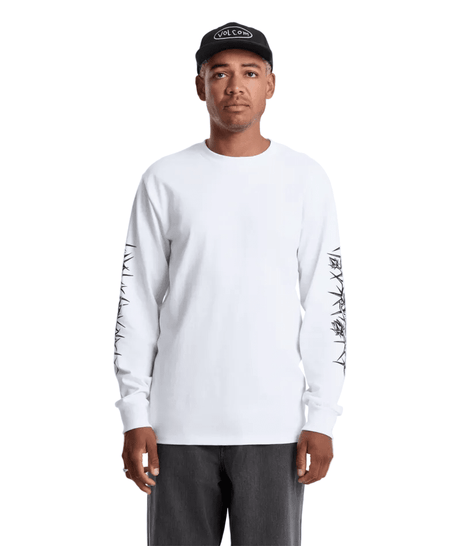 VOLCOM Die By The Stone Long Sleeve T-Shirt White Men's Long Sleeve T-Shirts Volcom 