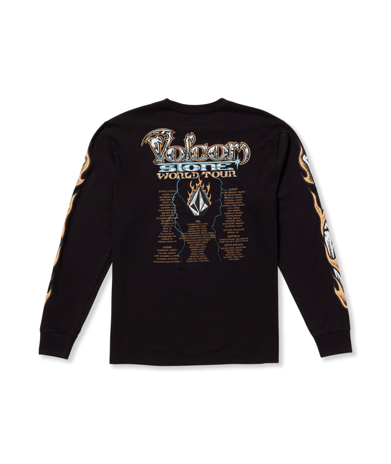 VOLCOM Stone Ghost Long Sleeve T-Shirt Black Men's Long Sleeve T-Shirts Volcom 