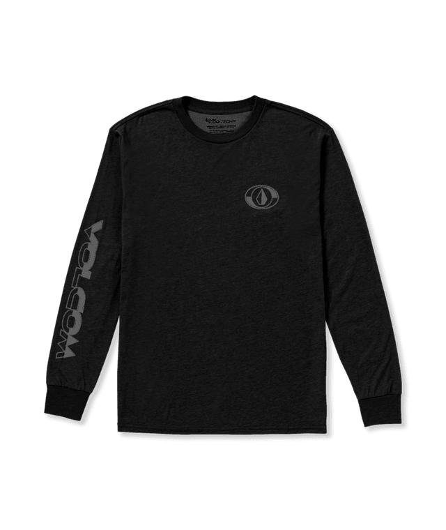 VOLCOM Divided Tech Long Sleeve T-Shirt Black Men's Long Sleeve T-Shirts Volcom 