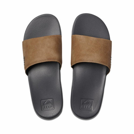 REEF One Slide Sandals Grey/Tan Men's Sandals Reef 